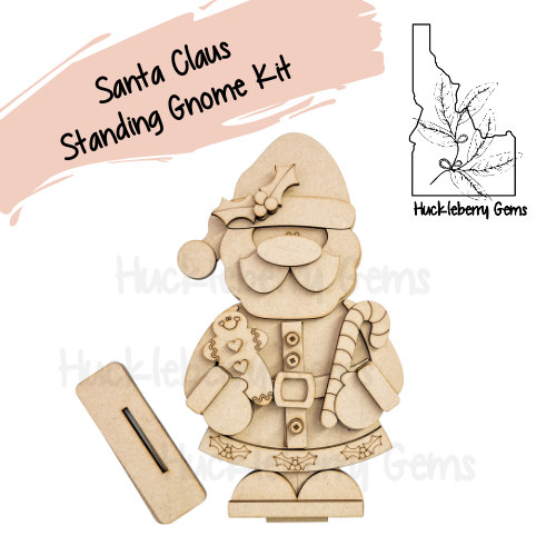 Santa Claus Standing Gnome Shelf Sitter