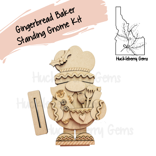 Gingerbread Baker Standing Gnome