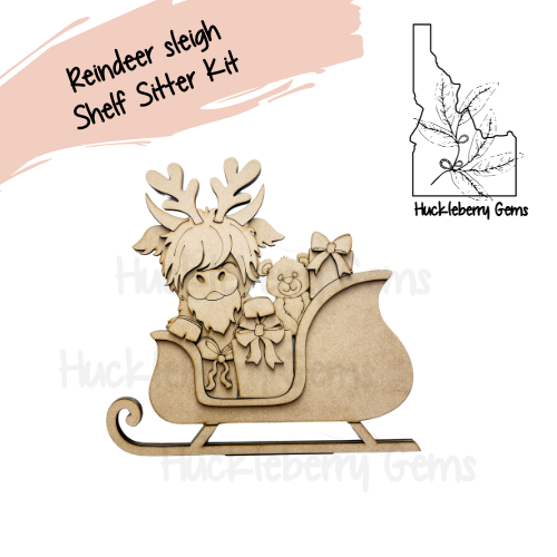 Reindeer Sleigh Shelf Sitter