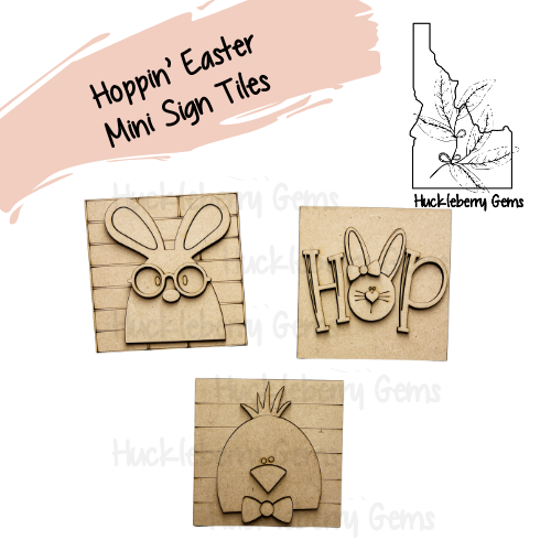 Hoppin' Easter  Mini Signs