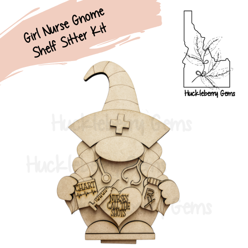 Girl Nurse Gnome Shelf Sitter