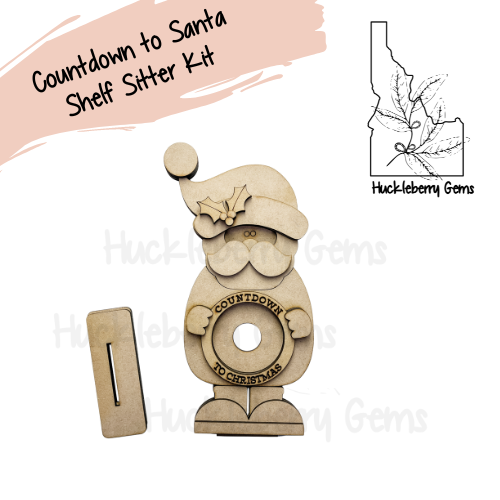 Countdown to Santa Shelf Sitter