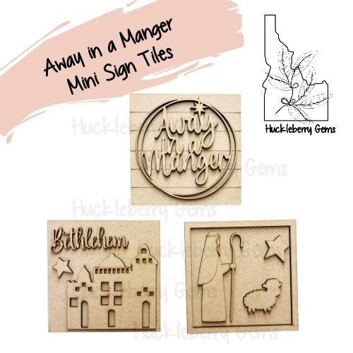 Away in a Manger  Mini Signs