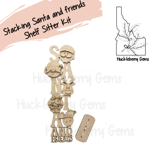 Stacking Santa and friends Shelf Sitter