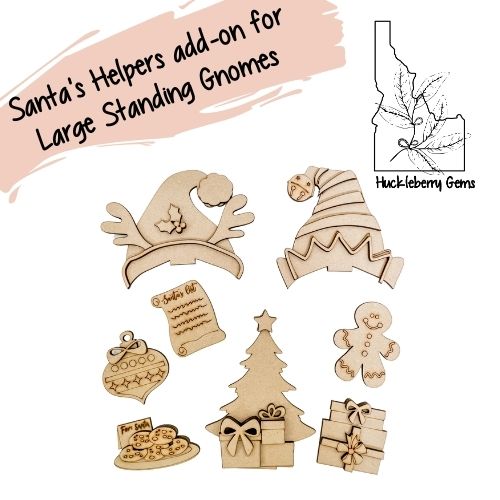 Santas Helpers add-on Large Standing Gnomes Interchangeable