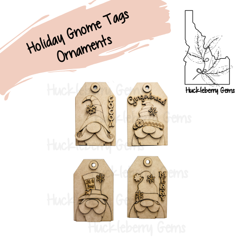 Holiday Gnome Tags Ornaments / Banners
