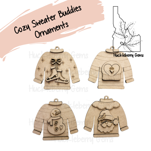 Cozy Sweater Buddies Ornaments / Banners