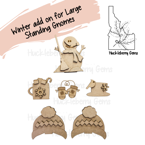 Winter Standing Gnomes Interchangeable