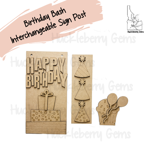 Birthday Bash Kit for Sign Post