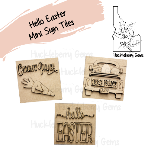 Hello Easter  Mini Signs