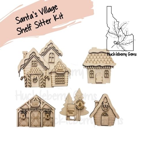 Santa's Village Shelf Sitter