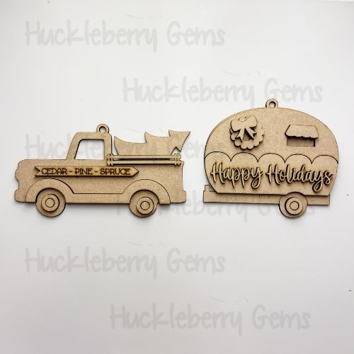 Holiday Camper Ornaments / Banners