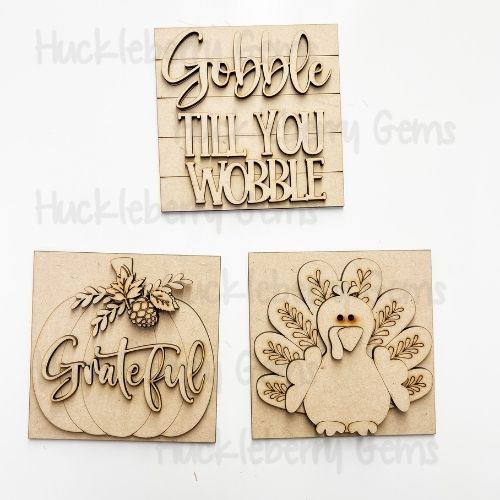 Gobble till you wobble  Mini Signs