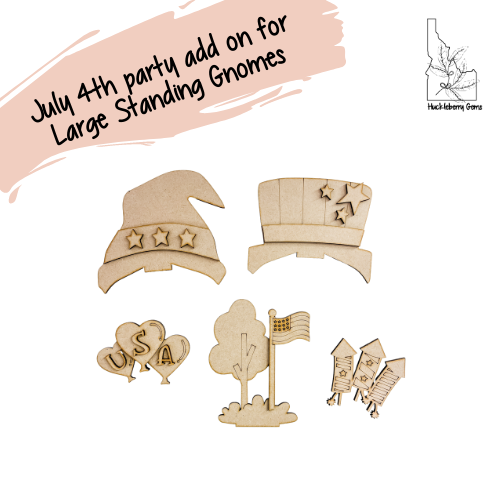 4th of July party ad-on for Large Standing Gnomes Interchangeable