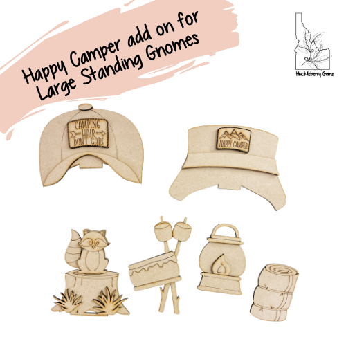 Happy Camper ad-on for Large Standing Gnomes Interchangeable