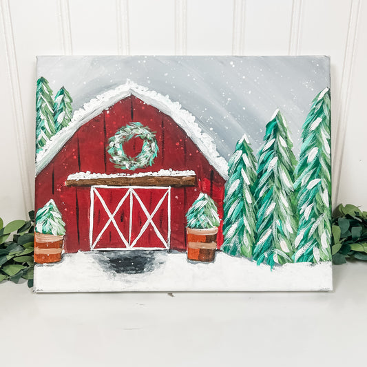 Christmas Barn Canvas Workshop