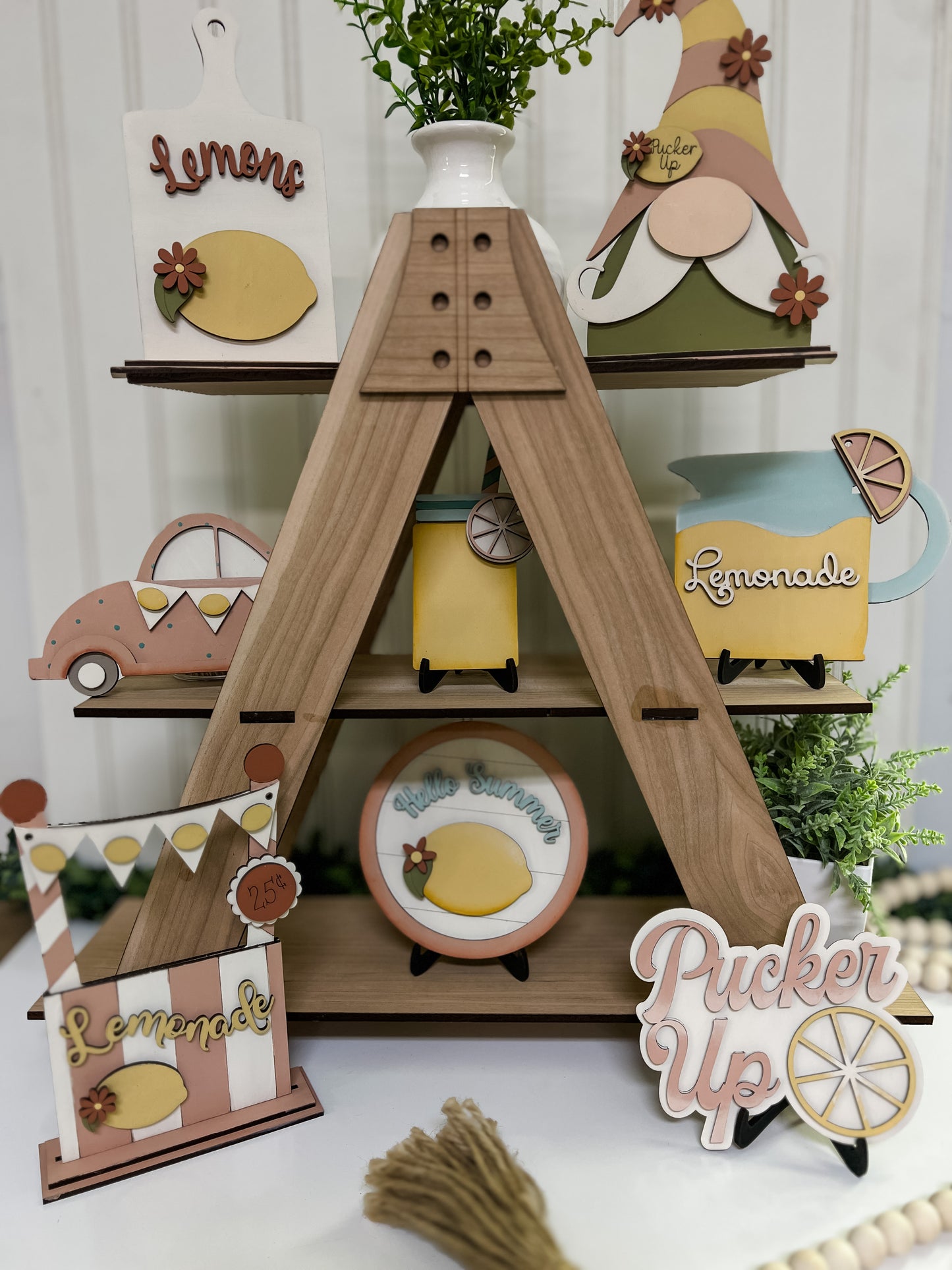 A-Frame Ladder Tiered Tray Kit for Signs