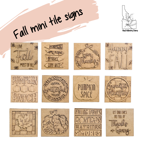Fall Leaning Ladder Mini Signs
