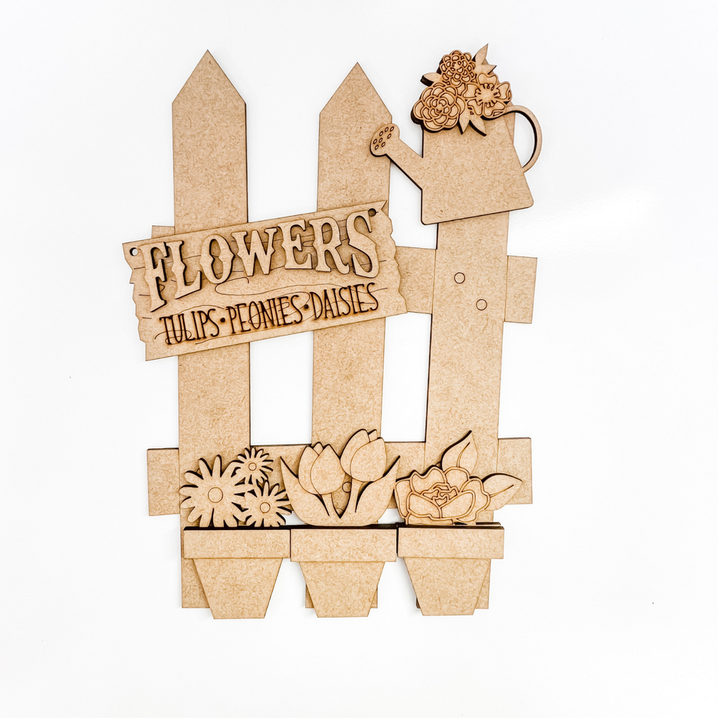 Flowers interchangeable fence kit