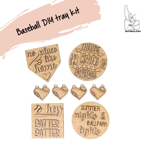 Baseball tiered tray kit