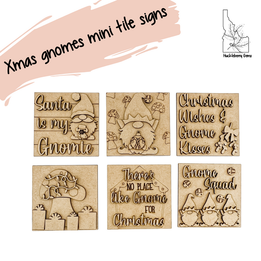 Xmas Gnomes  Mini Signs