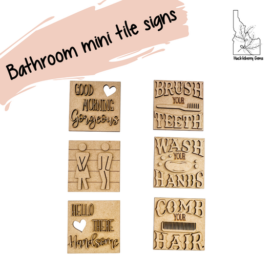 Bathroom Mini Signs